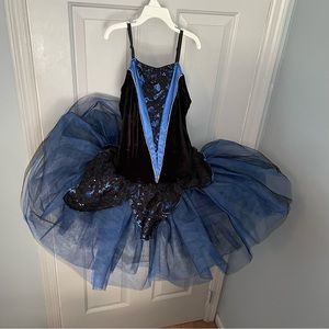 Revolution “A Night to Remember” blue and black ballet costume size MA #RC20963